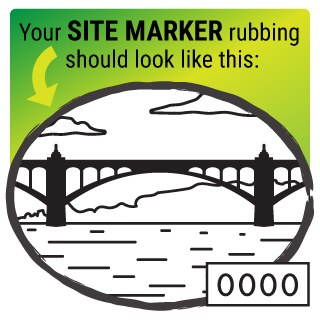 black and white illustration of a bridge over water